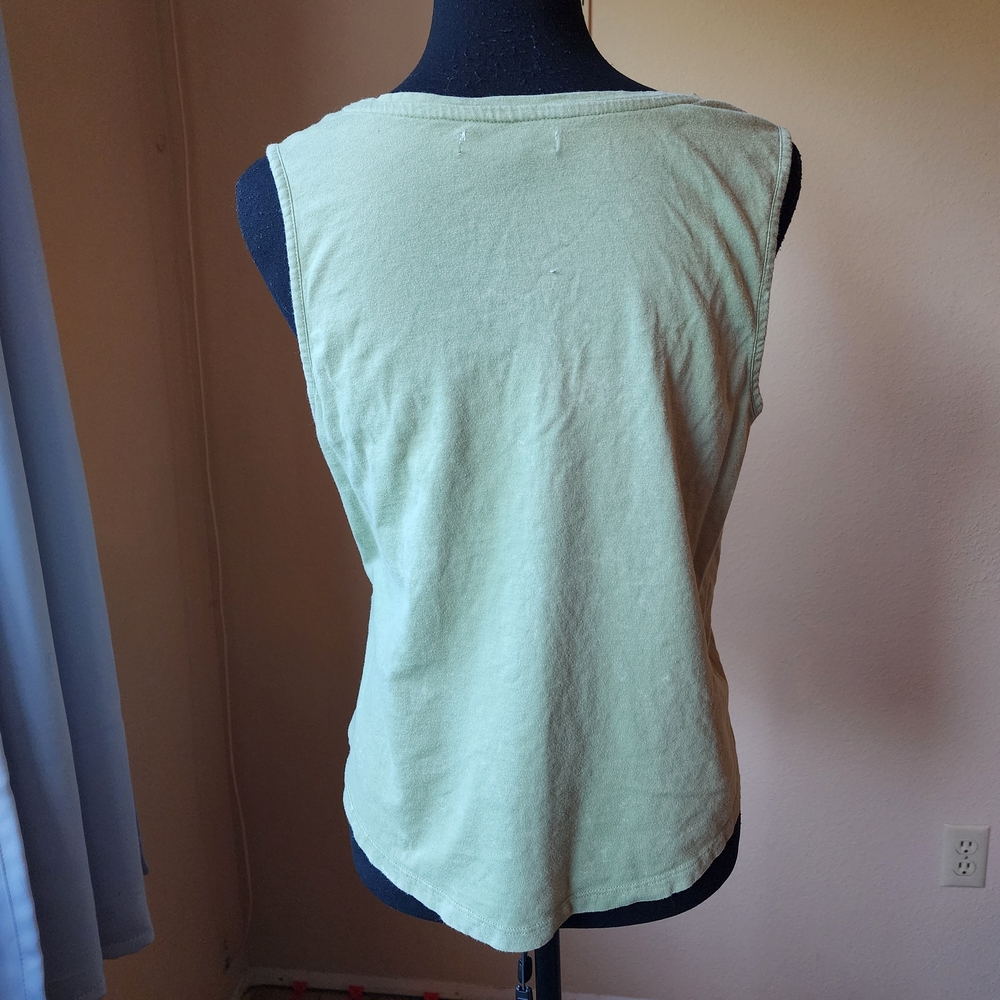 Mya & Nu 100% Cotton Sleeveless Olive Green Top - Picture 2 of 10